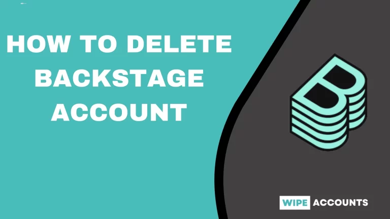 how to delete backstage account