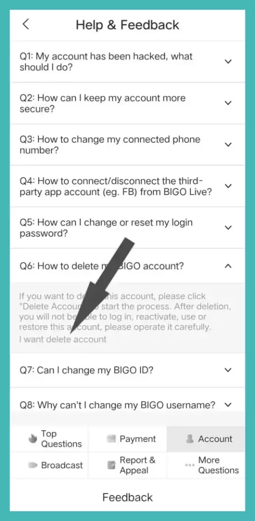 How to Delete BIGO Account