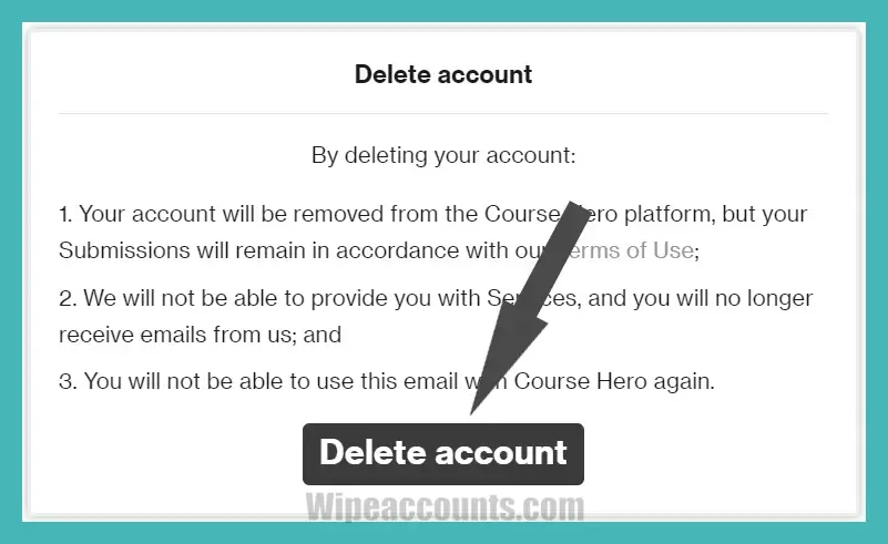 How to Delete Course Hero Account